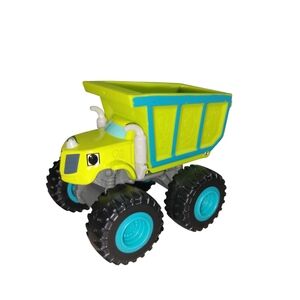 Bright Yellow and Blue Toy Dump Truck